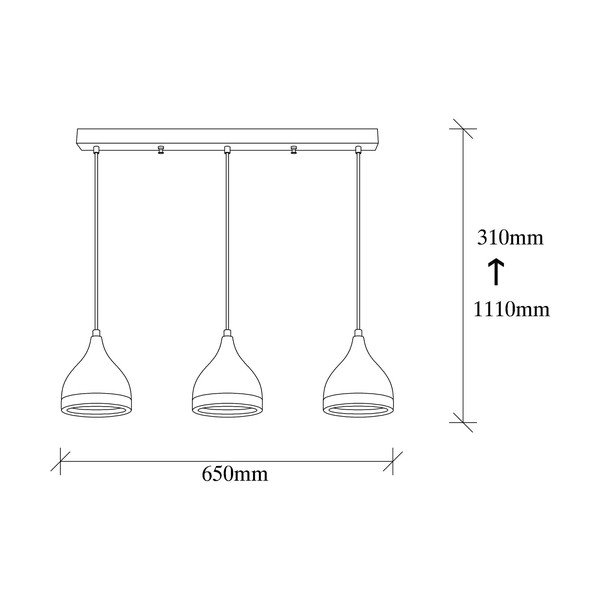 Fekete-rézszínű függőlámpa fém búrával Yildo – Opviq lights-image-4