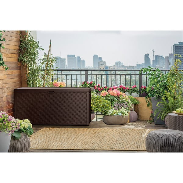 Sötétbarna kerti tárolódoboz Emily – Keter-image-1