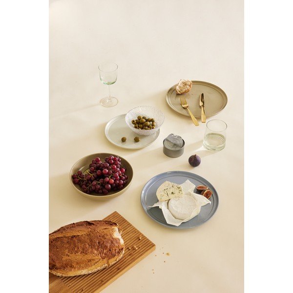 Krémszínű  agyagkerámia desszertes tányér ø 23 cm Amare – Hübsch-image-3