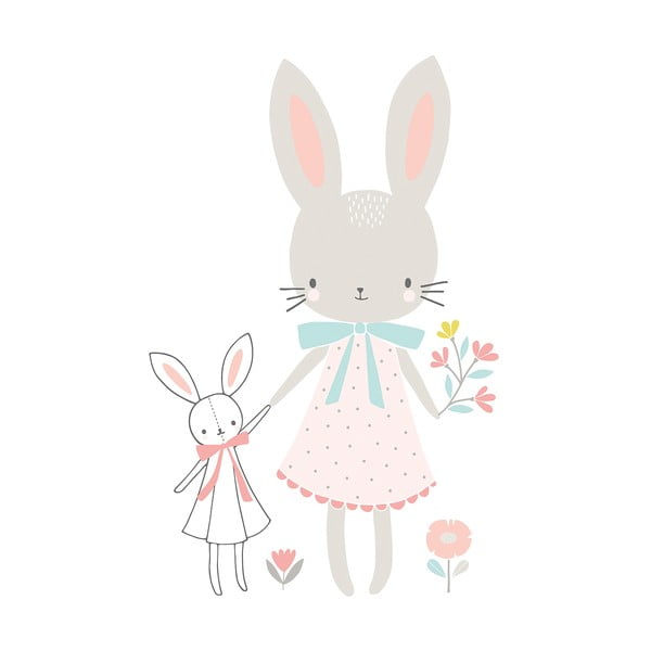 Gyerek matrica 58x90 cm Little Miss Rabbit – Lilipinso