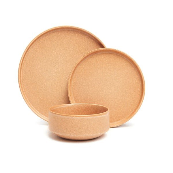 Malia 18 db-os tégla-narancssárga agyagkerámia étkészlet - Bonami selection