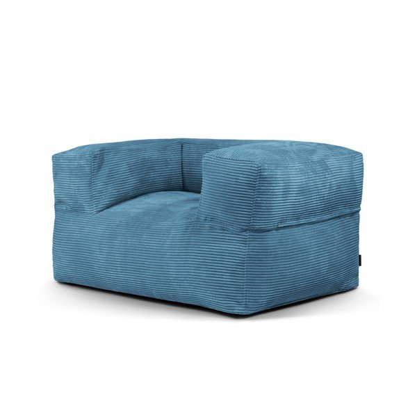 Kék kordbársony babzsákfotel MooG – SLOWDOWN