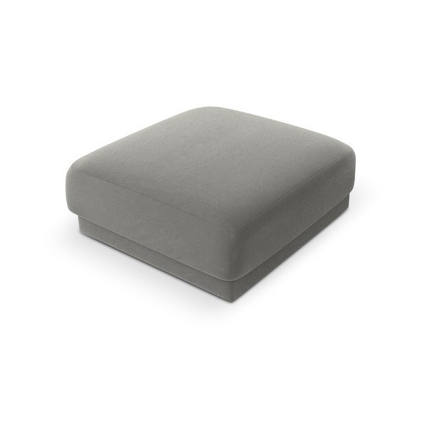 Szürke bársony puff Miley  – Micadoni Home-image-4