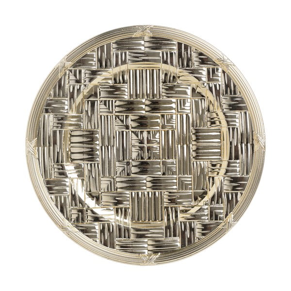 Aranyszínű műanyag tányér, ⌀ 36 cm - InArt