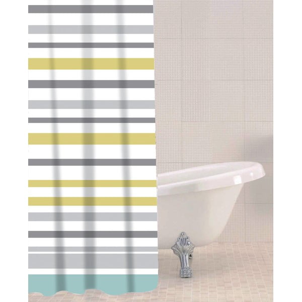 Sea Stripe zuhanyfüggöny, 180 x 180 cm - Sabichi