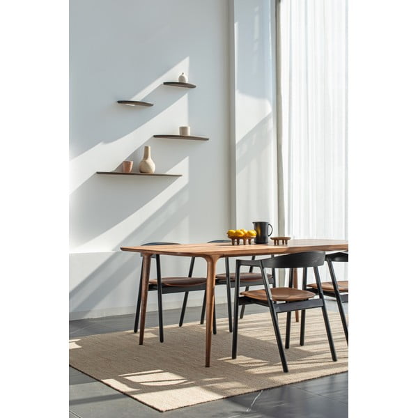 Barna tölgyfa fali polc 40 cm Mu – Gazzda-image-1