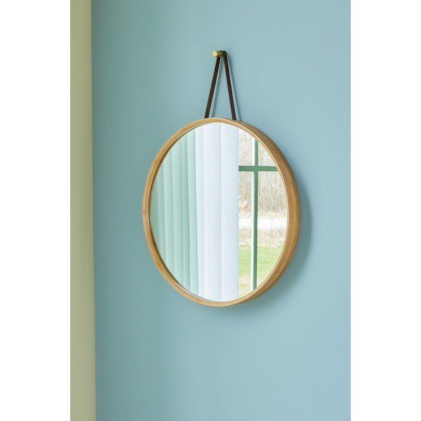 Fali tükör bambusz kerettel ø 60 cm Mood – Hübsch-image-1