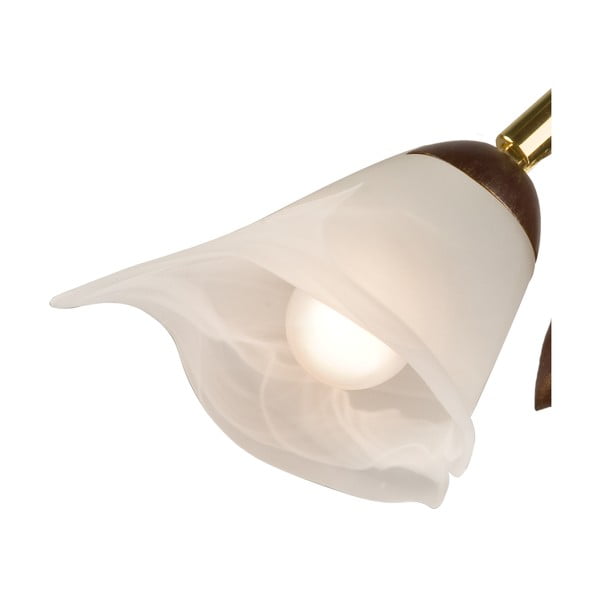Sötétbarna asztali lámpa üveg búrával (magasság 40 cm) Bluszcz – LAMKUR-image-4