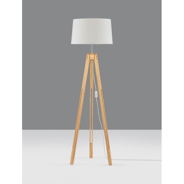 Fehér-natúr színű állólámpa (magasság 145 cm) Leroy – Nova Luce-image-3