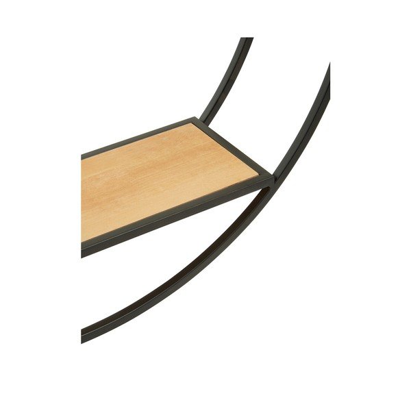 Fekete-natúr színű többszintes fém fali polc 61 cm Mataram – Premier Housewares-image-3