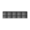 Antracitszürke függő könyvespolc 220x61 cm Mistral – Hammel Furniture