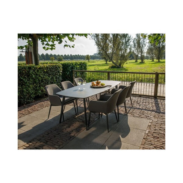 Szürke fém kerti szék Domino – Exotan-image-1