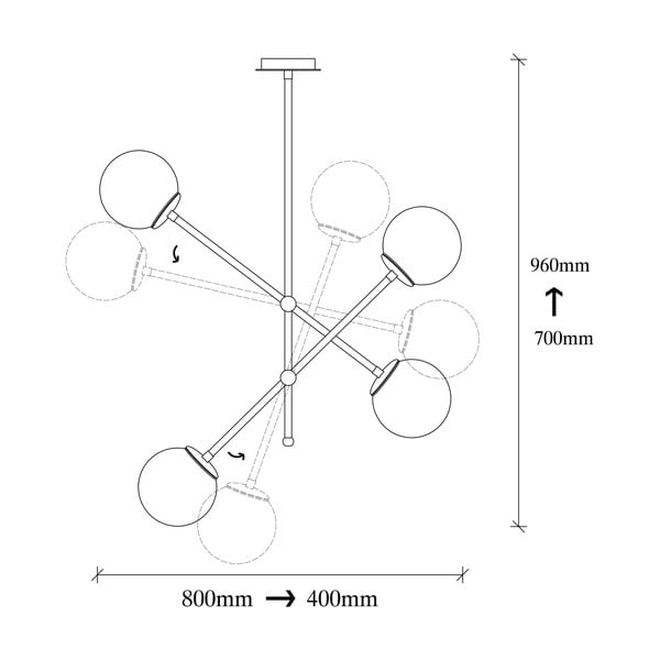 Fekete függőlámpa üveg búrával Best – Opviq lights-image-3