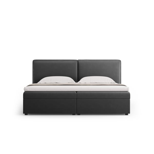 Sötétszürke ágyneműtartós boxspring ágy 180x200 cm Arendal – Cosmopolitan Design-image-4