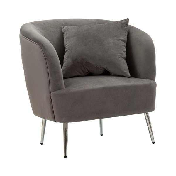 Szürke bársony fotel Silvery – Mauro Ferretti