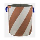 Téglavörös-krémszínű textil szennyeskosár 5 l Diagonal – Mette Ditmer Denmark