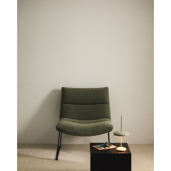 Zöld zsenília fotel Asen – Kave Home-image-1