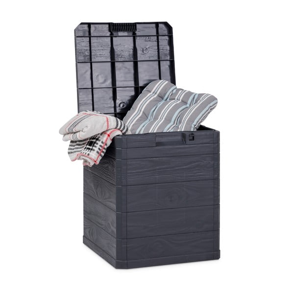 Sötétszürke kerti tárolódoboz Woodys – Toomax-image-2