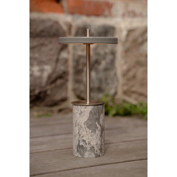 Szürke márvány LED dimmelhető asztali lámpa fém búrával (magasság 25,5 cm) Asteria Move Mini – UMAGE-image-1