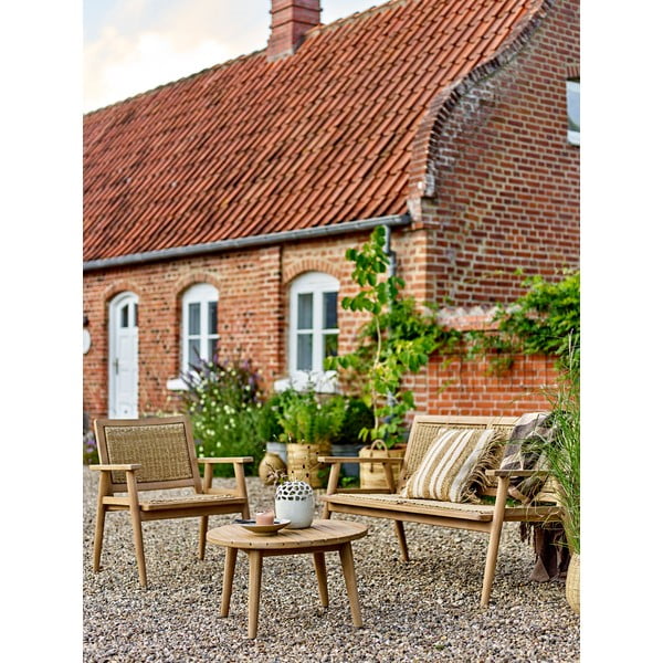 Natúr színű akácfa kerek dohányzóasztal ø 64 cm Sorrento – Bloomingville-image-3