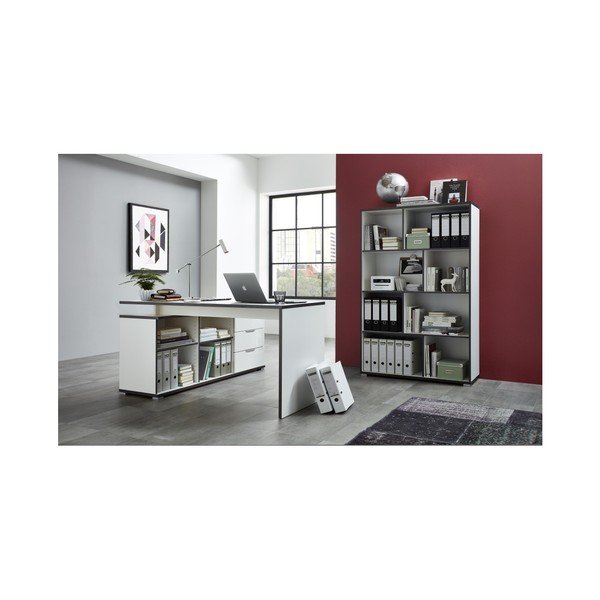 X fehér íróasztal fiókos tárolóasztallal - Germania-image-3