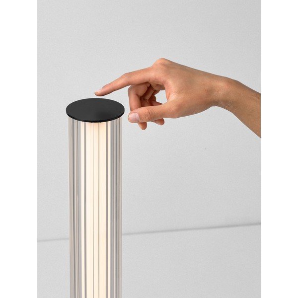 Matt fekete alumínium LED dimmelhető állólámpa üveg búrával (magasság 130 cm) Glovia – Nova Luce-image-1