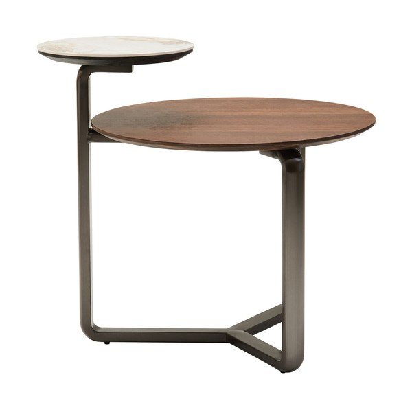 Barna eukaliptusz kerek dohányzóasztal 55x67 cm Imperia – Premier Housewares-image-4