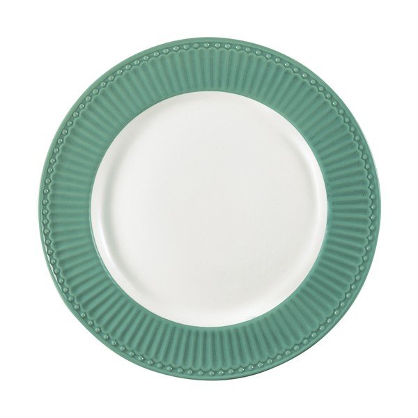 Alice kerámiatányér sötétzöld peremmel, ø 26,5 cm - Green Gate
