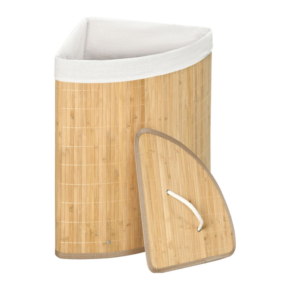 Natúr színű bambusz szennyeskosár 40 l Bamboo Compactor