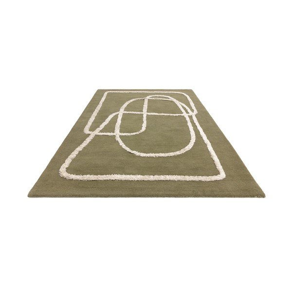 Zöld kézi szövésű gyapjú szőnyeg 160x230 cm Matrix – Asiatic Carpets-image-4