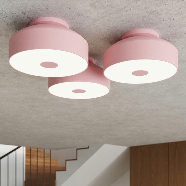 Rózsaszín acél mennyezeti lámpa ø 30 cm Omiq – Sollux-image-3