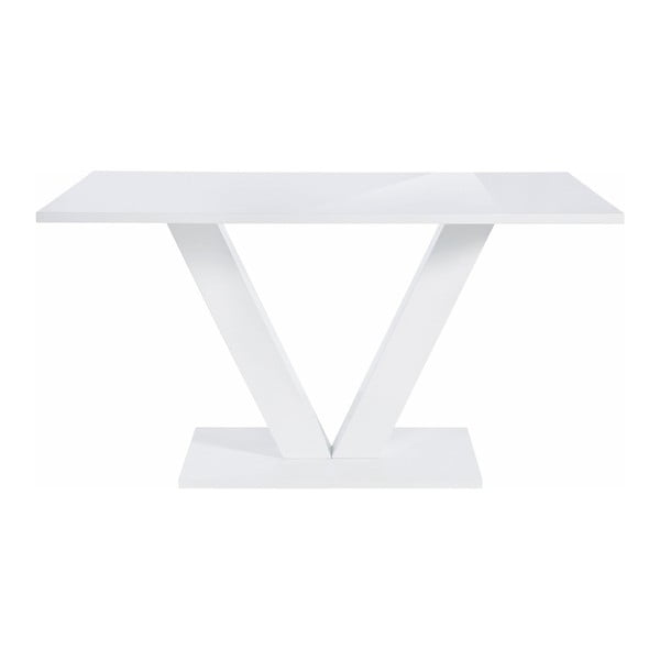Allen fényes fehér étkezőasztal, 90 x 140 cm - Støraa-image-2