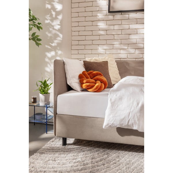 Szürkésbarna kárpitozott ágyneműtartós egyszemélyes ágy matraccal 120x200 cm Avela – Bonami Selection-image-3