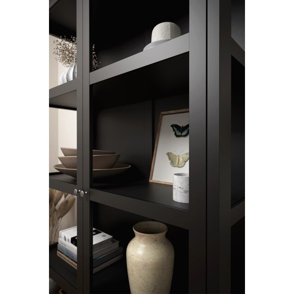 Fekete tálalószekrény 124x210 cm Excellent - Tvilum-image-1