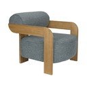 Szürkéskék buklé fotel Oolong – Zuiver