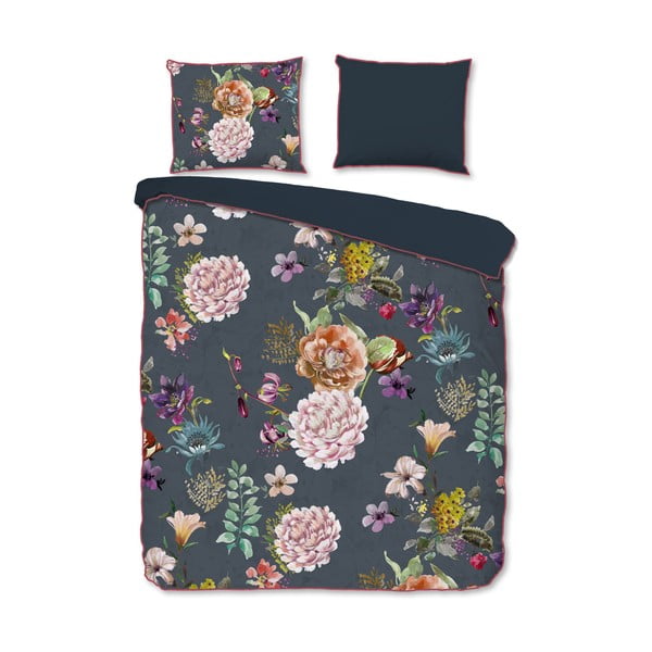 Antracitszürke kétszemélyes-hosszabbított pamut-szatén ágyneműhuzat 240x220 cm Parma – Descanso