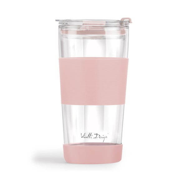 Rózsaszín termobögre 600 ml Fuori – Vialli Design