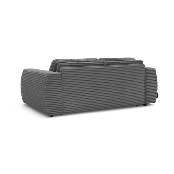 Sötétszürke kordbársony kanapé mindennapos alvásra-kinyitható 240 cm Hugo – Bobochic Paris-image-4