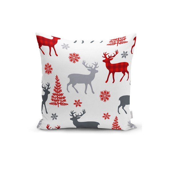 Red Snowflakes 4 db karácsonyi párnahuzat és asztali futó szett - Minimalist Cushion Covers-image-1