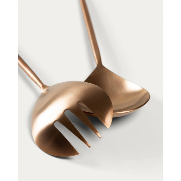 Rozsdamentes acél salátaszedő 2 db-os Kelda – Kave Home-image-2