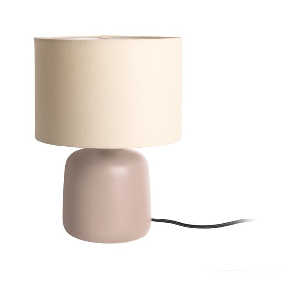 Barna asztali lámpa textil búrával (magasság 33 cm) Alma – Leitmotiv