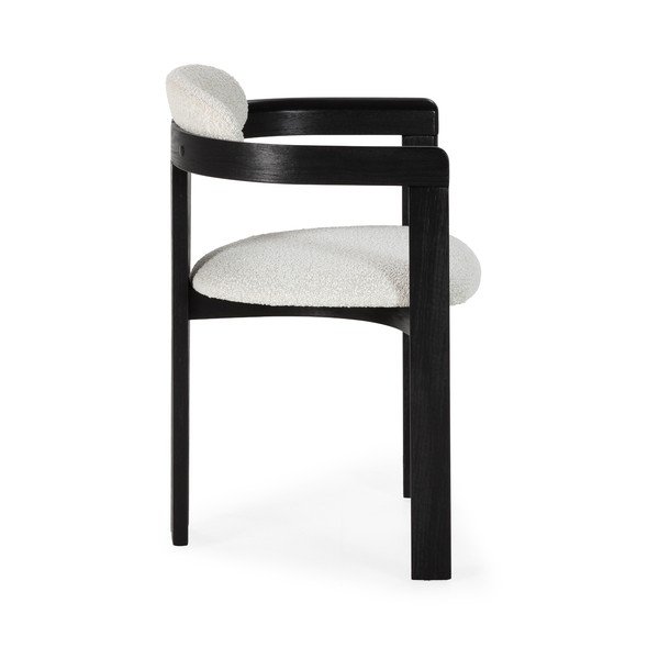 Fehér-fekete kárpitozott karfás étkezőfotel szett 2 db-os Eiden – MOME-image-3