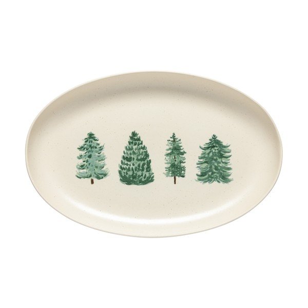 Kőedény tálca karácsonyi mintával 26x41 cm Pacifica Christmas Tree – Casafina
