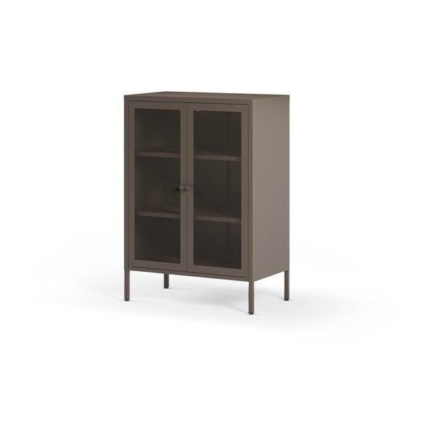 Szürke fém szekrény 70x100x40 cm Fayna – Marckeric-image-3