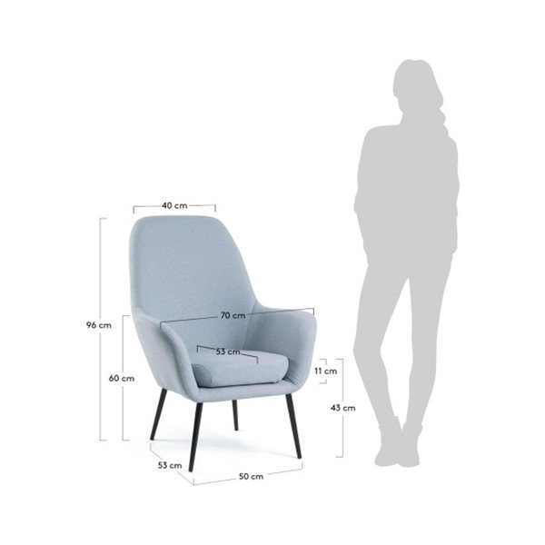 Valeria kék fotel - La Forma-image-1