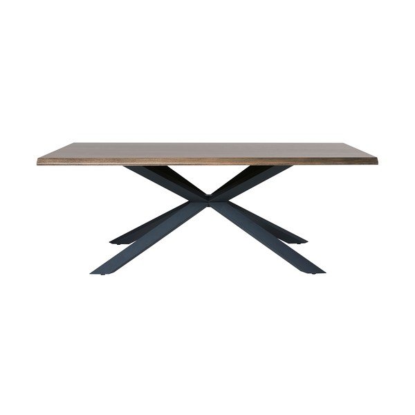 Étkezőasztal tölgyfa dekoros asztallappal 100x200 cm Arno – Unique Furniture-image-1