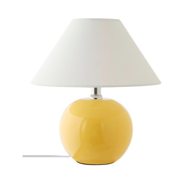 Sárga-krémszínű kerámia asztali lámpa (magasság 29 cm) Karamell – Jotex