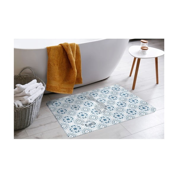Fehér-kék kovaföld fürdőszobai kilépő 50x70 cm Atlanta – douceur d'intérieur-image-1