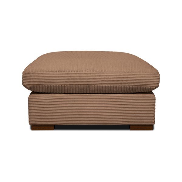 Világosbarna kordbársony puff Comfy – Scandic