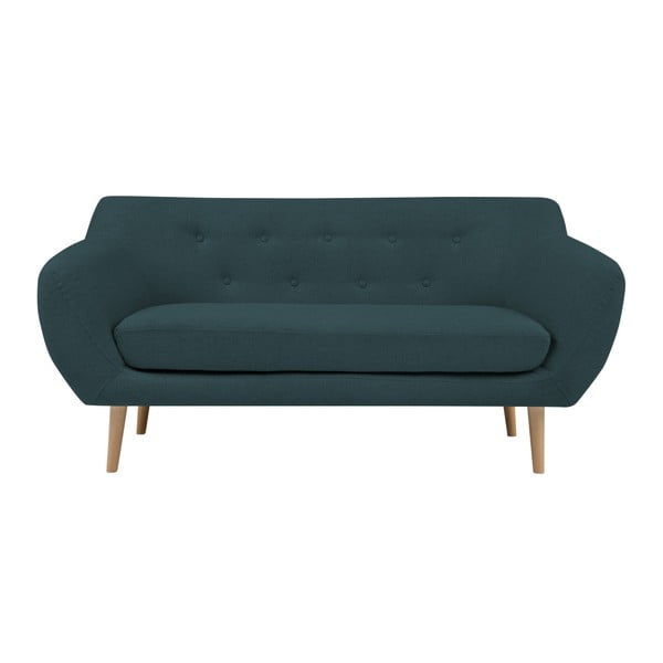 Sicile sötétkék 2 személyes kanapé világos lábakkal - Mazzini Sofas